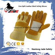 Brown Cowhide Split Leather Industrial Safety Work Glove